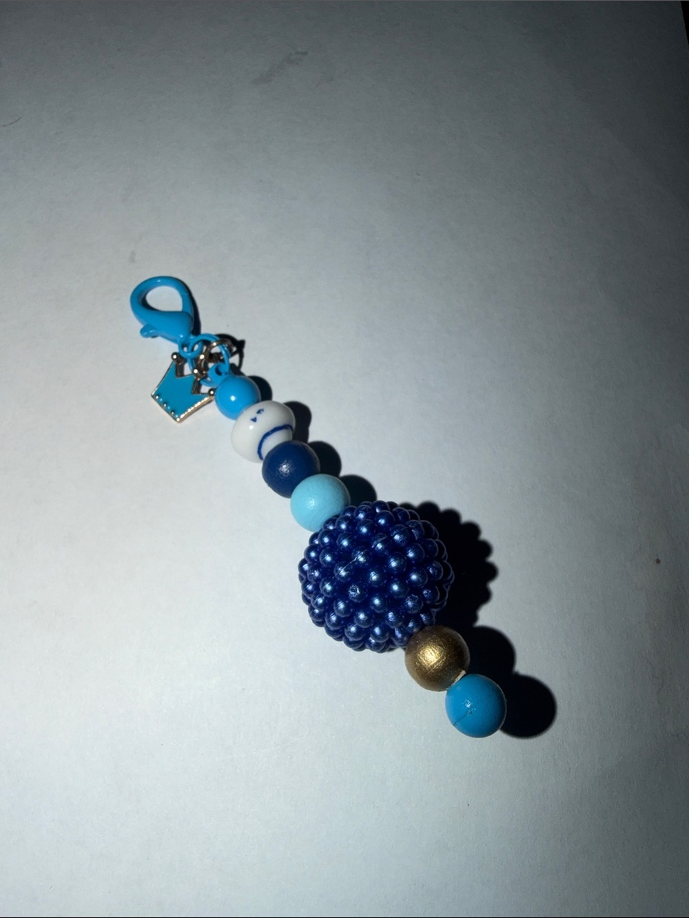 Blue Beaded Clip-On Charm for Kids or Adults by Sassy Charmer